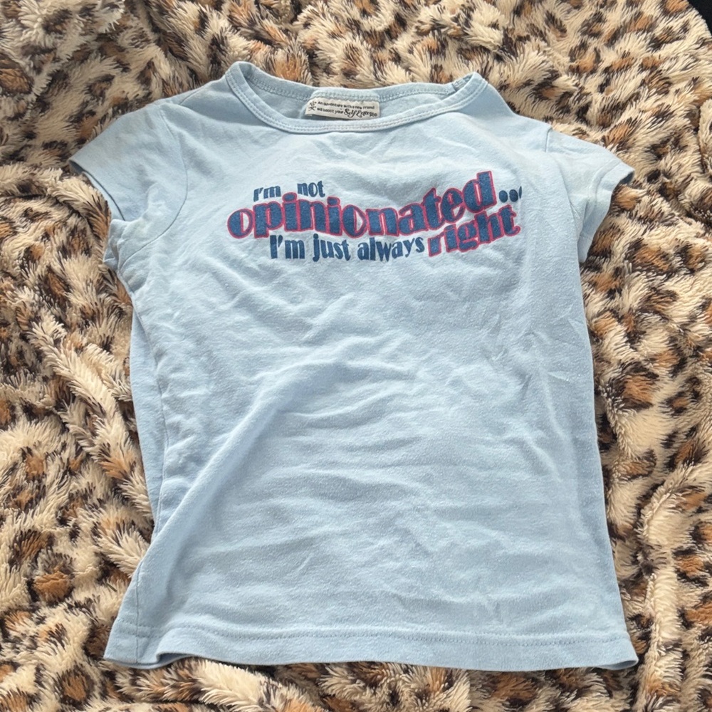 Y2K Slogan Baby Tee